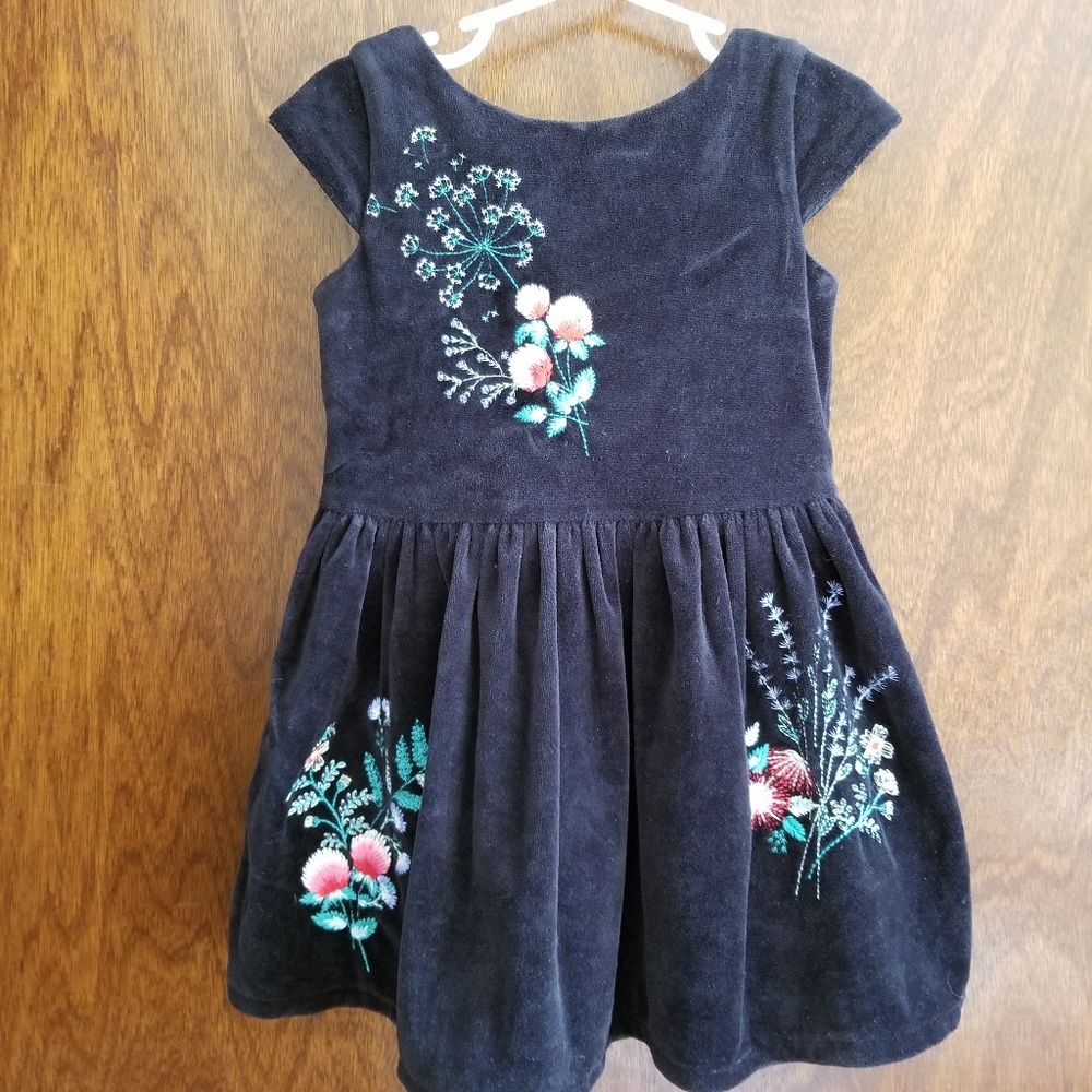 Black velvet 3T girls dress